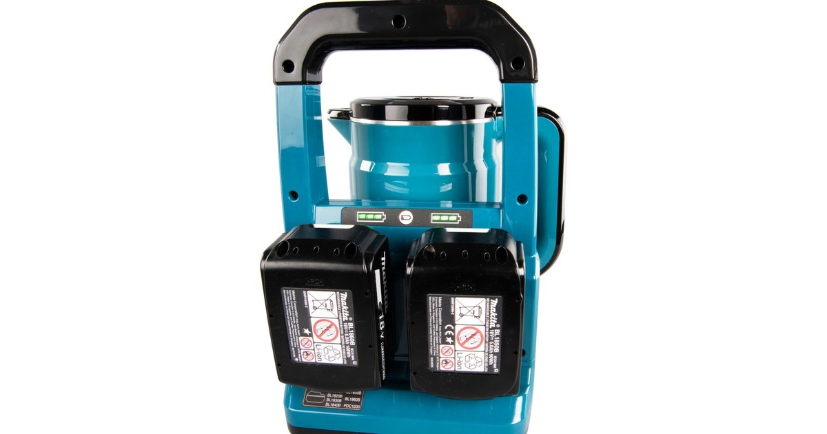MakitaDKT360Z 2x18 V Waterkoker  (Blauw/zwart, Accu en oplader niet inbegrepen)