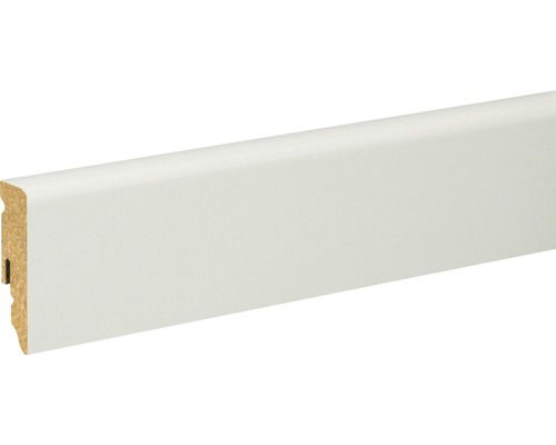 Plint, lichtgrijs met folie omwikkeld, FU062L, 15 x 58 x 2400 mm