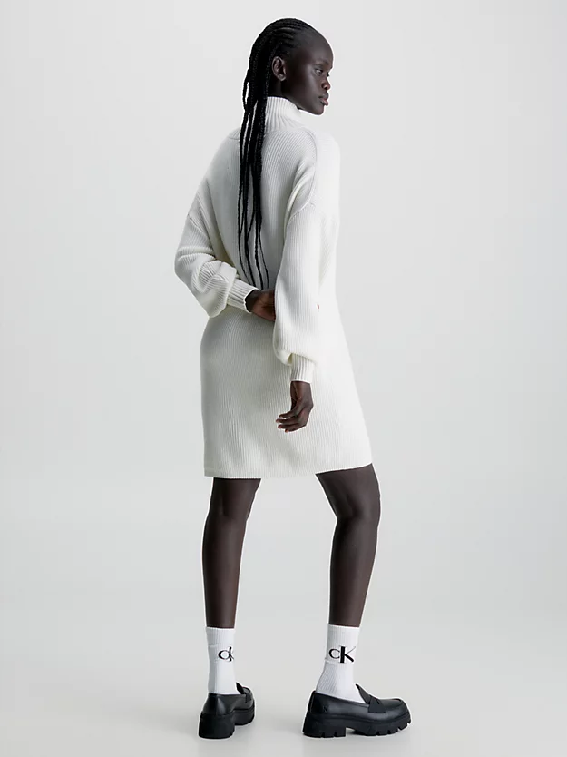 Vestido de malha de algodão com modelagem solta