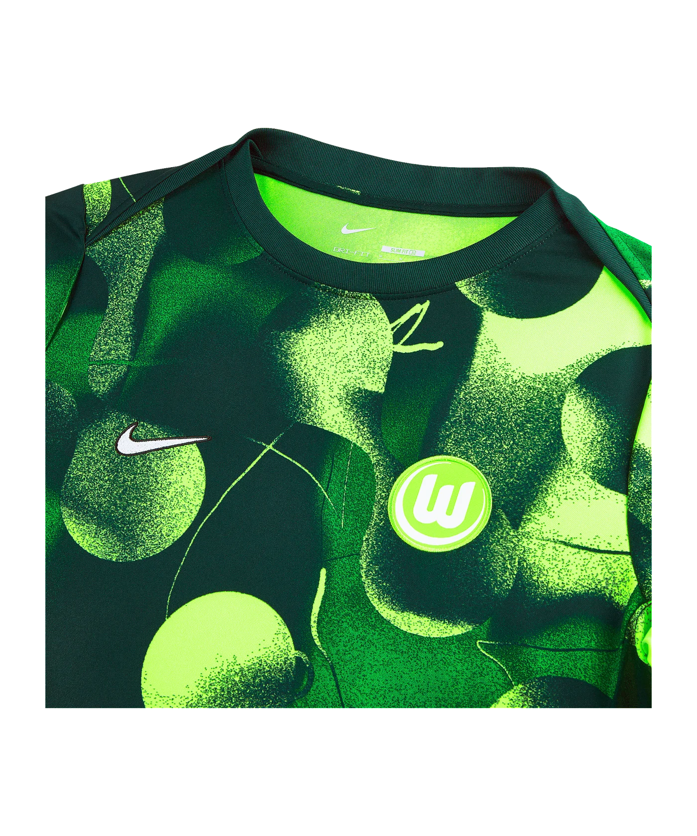 Nike VfL Wolfsburg Academy Pro Trainingsshirt Grün Weiss F399