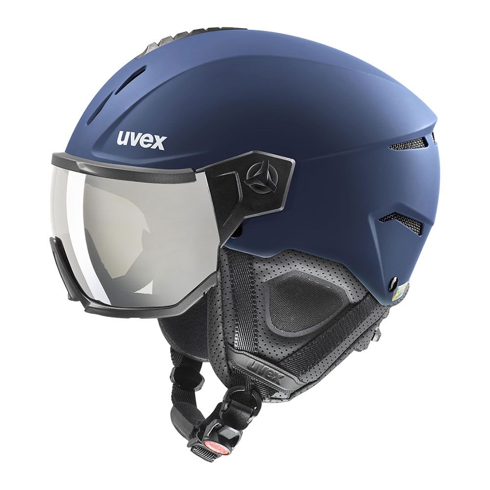 Uvex INSTINCT VISOR - Casque ski navy mat/silver mirror