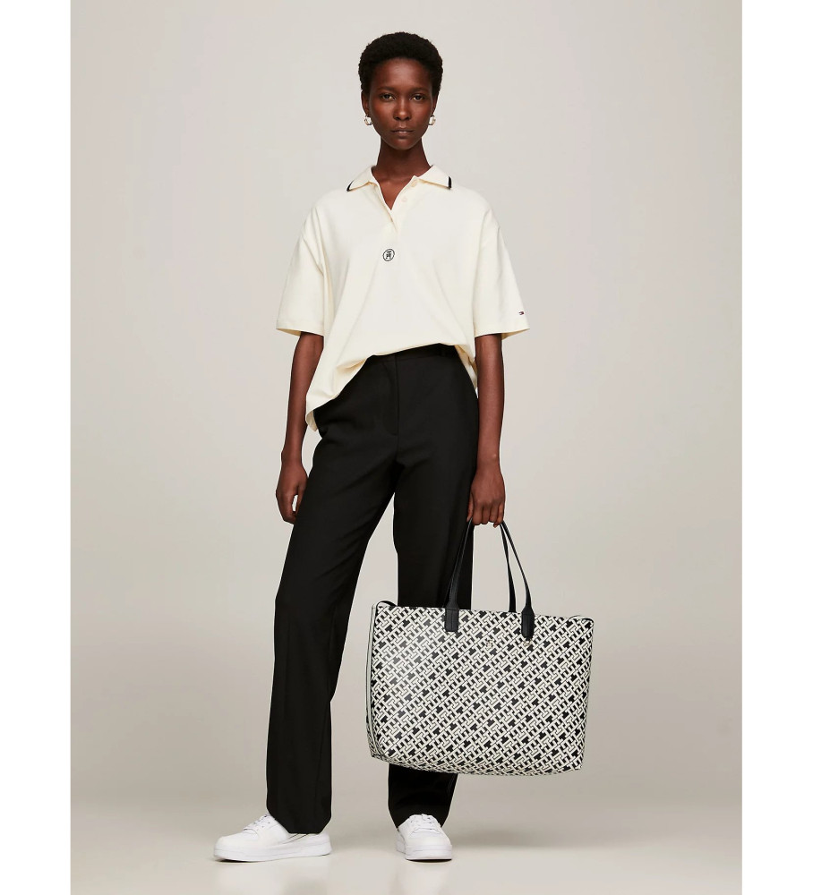 Bolsa tote icônica Tommy Hilfiger preta