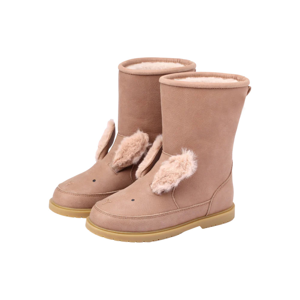 Wadudu Exclusive Boots | Fluffy Bunny | Hazelnut Leather