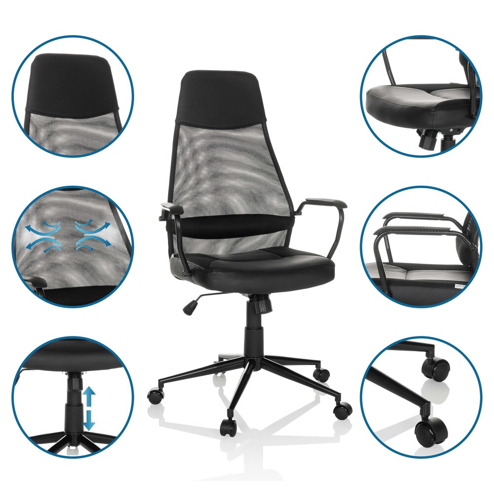 Home Office Chefsessel MARCOZ Stoff mit Armlehnen MyBuero