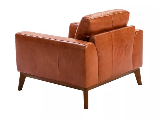 Fauteuil en cuir et pieds en bois 5036 ANGEL CERDA