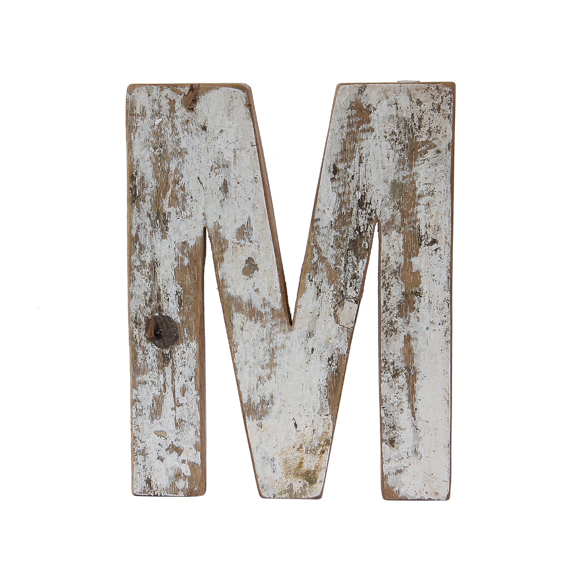 Holzbuchstabe 'M', mehrfarbig, T 2,5 cm, B 13 cm, H 19 cm von fischer's lagerhaus