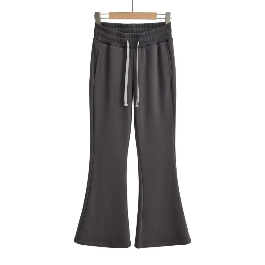 Puffie - Effen wijd uitlopende joggingbroek met trekkoord in de taille