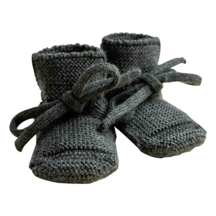 Hvid Chaussons Laine Mérinos | Vert sapin