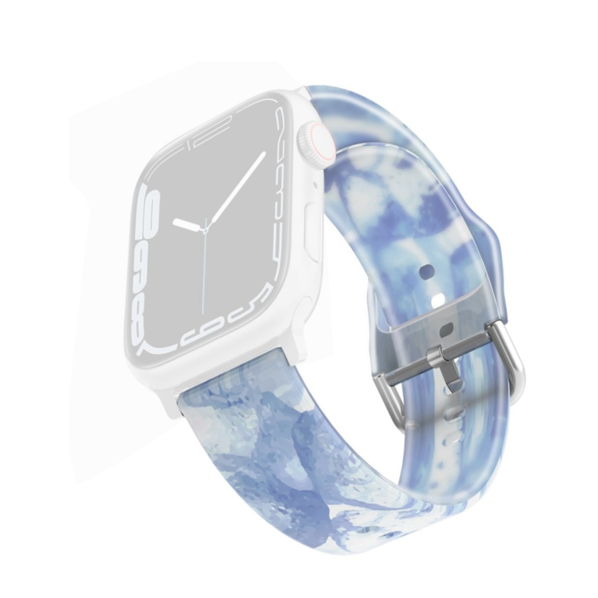 Apple Watch (49/46/45/44 mm) Silikon Sport Armband mit Dornschliesse (Gelenkumfang: 190-230mm) - Blau