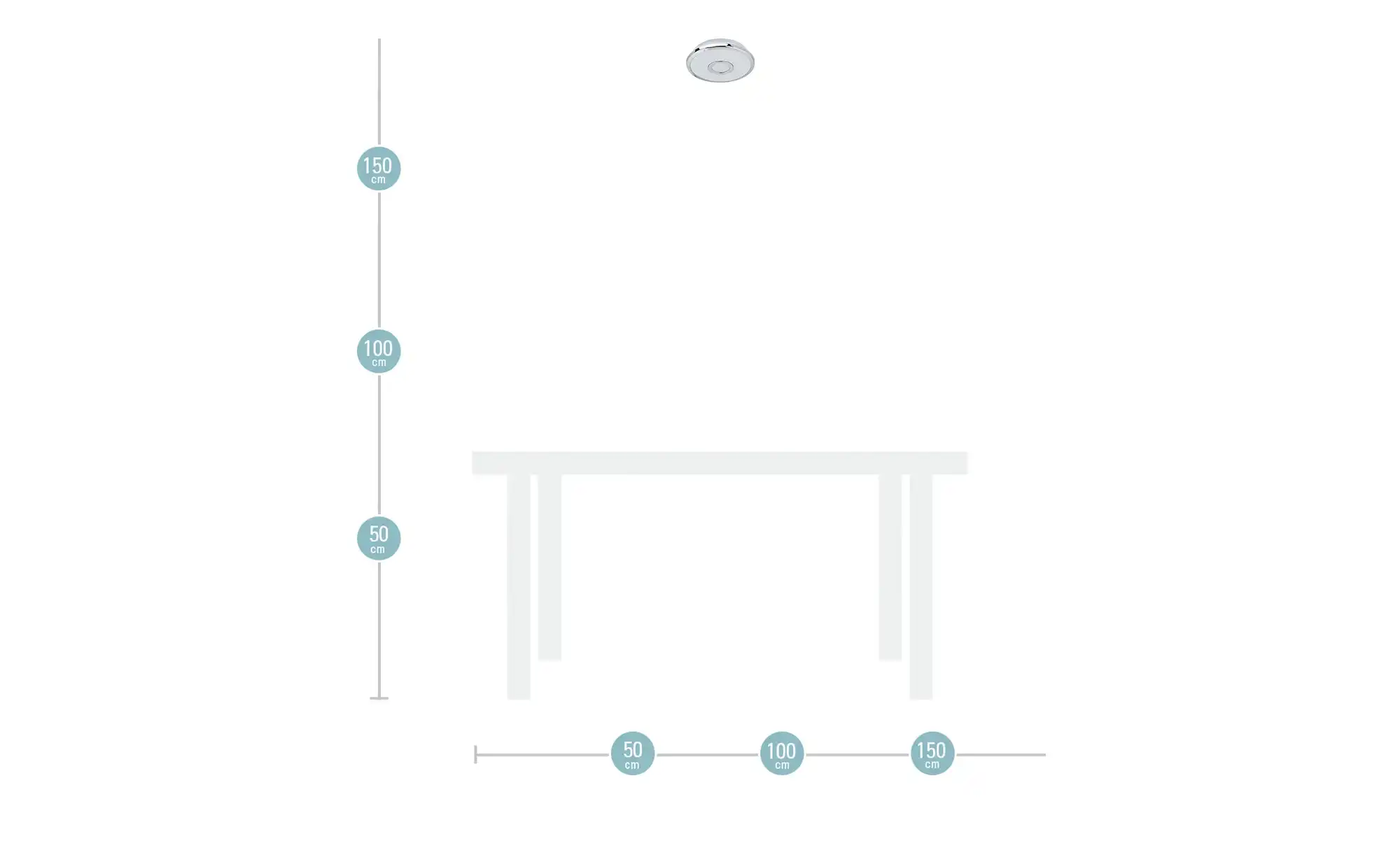 Trio LED-Deckenleuchte, Weiß mit Sterneneffekt
