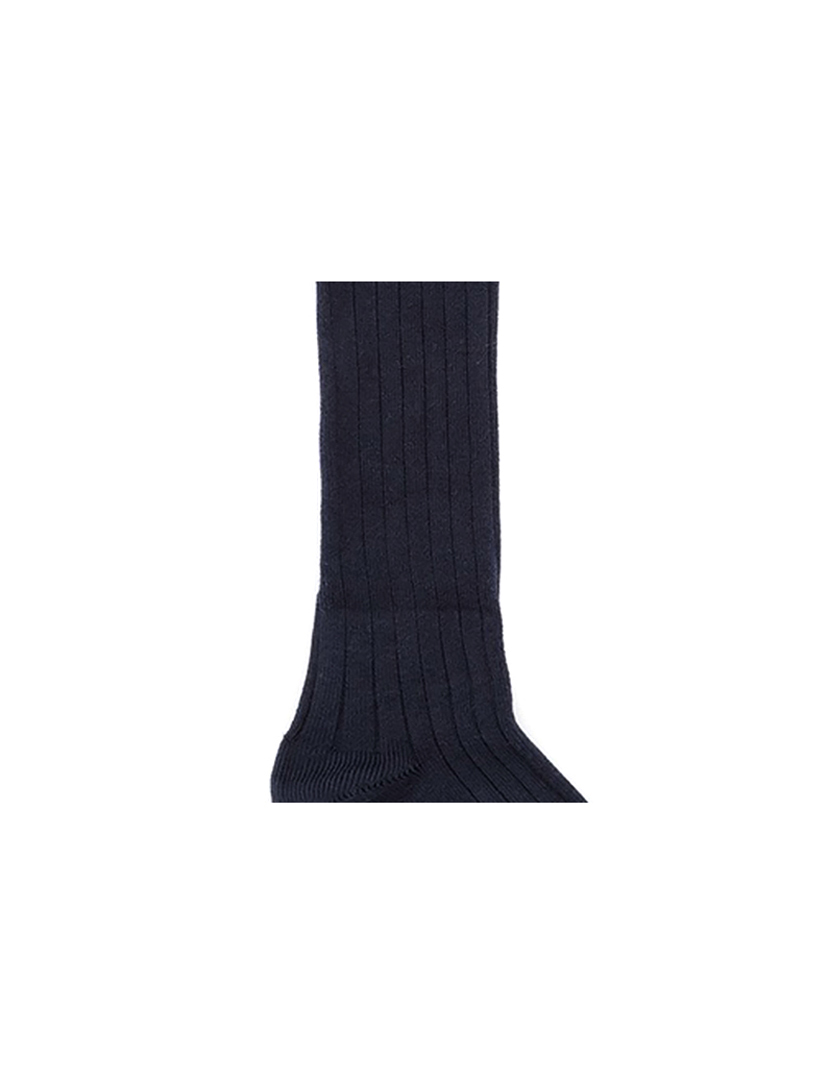 Ribbed Blue Socks