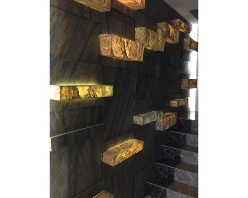 Echte steen bonte leisteen EcoStone flinterdun zacht 1 mm Vallende Bladeren 61x122 cm