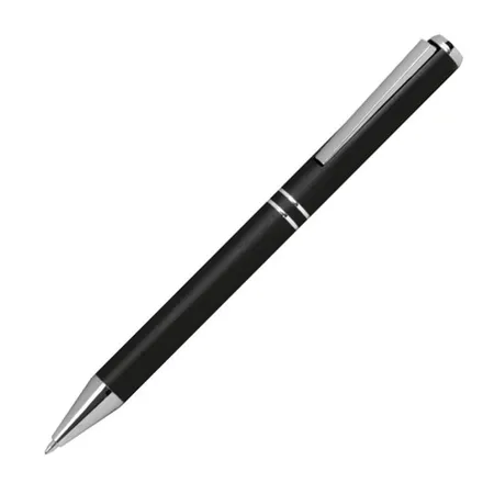 Macma Kugelschreiber aus Metall mit speziellem Clip, schwarz, 10 Stück