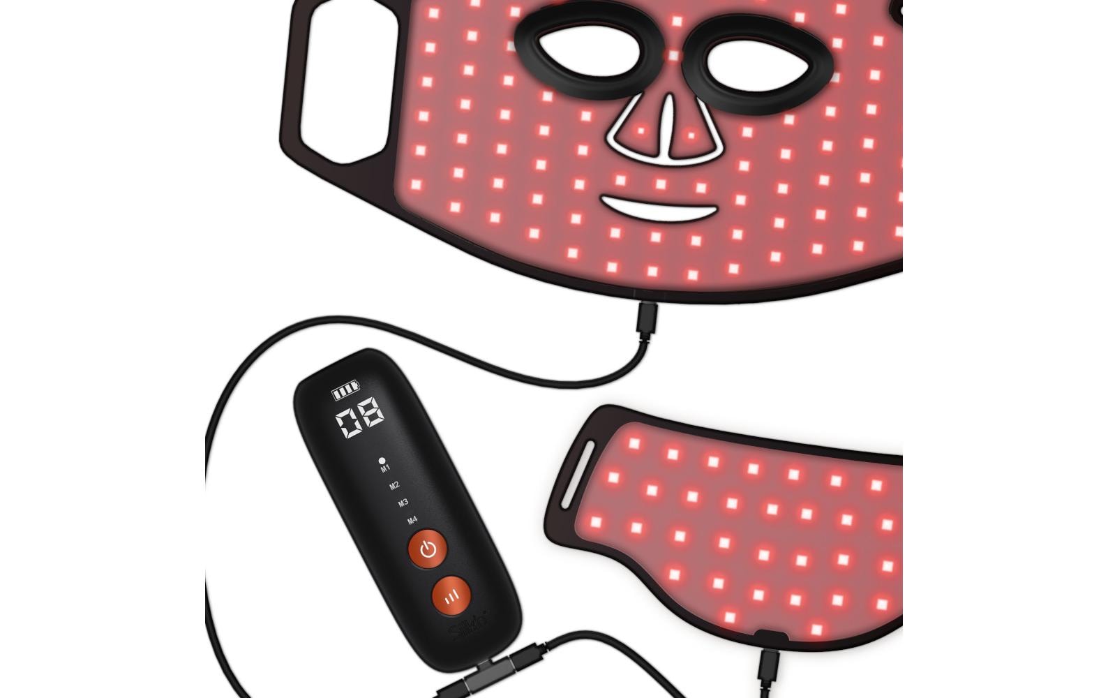 Antiaging-Gerät LED Dual Mask für Gesicht und Hals<br>Zwei LED-Masken zur Abdeckung von Gesicht und Hals