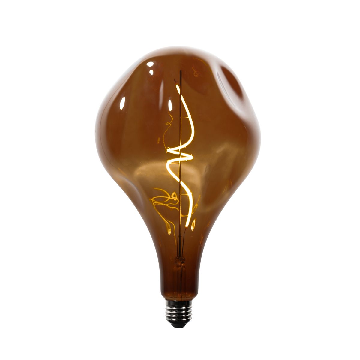 Set van 5 E27 dimbare LED lampen PS160 bruin 4W 120 lm 1800K