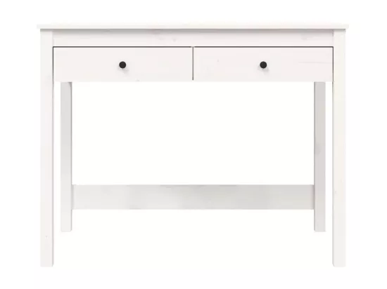Bureau avec tiroirs Blanc 100x50x78 cm Bois massif de pin