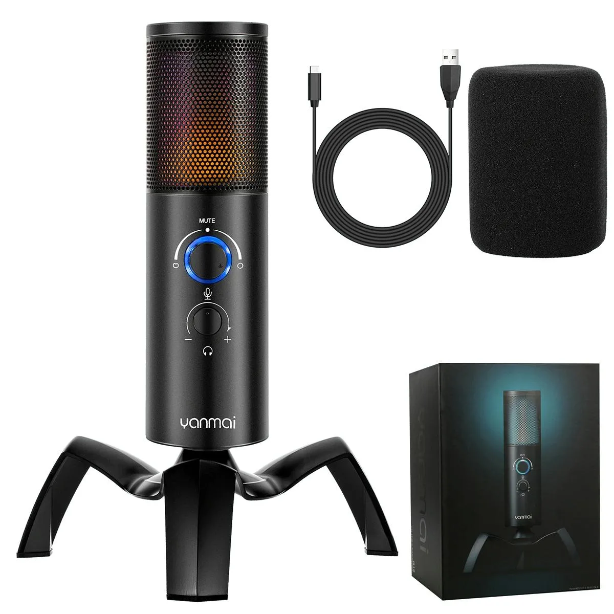 YONIS Microphone USB LED Gaming