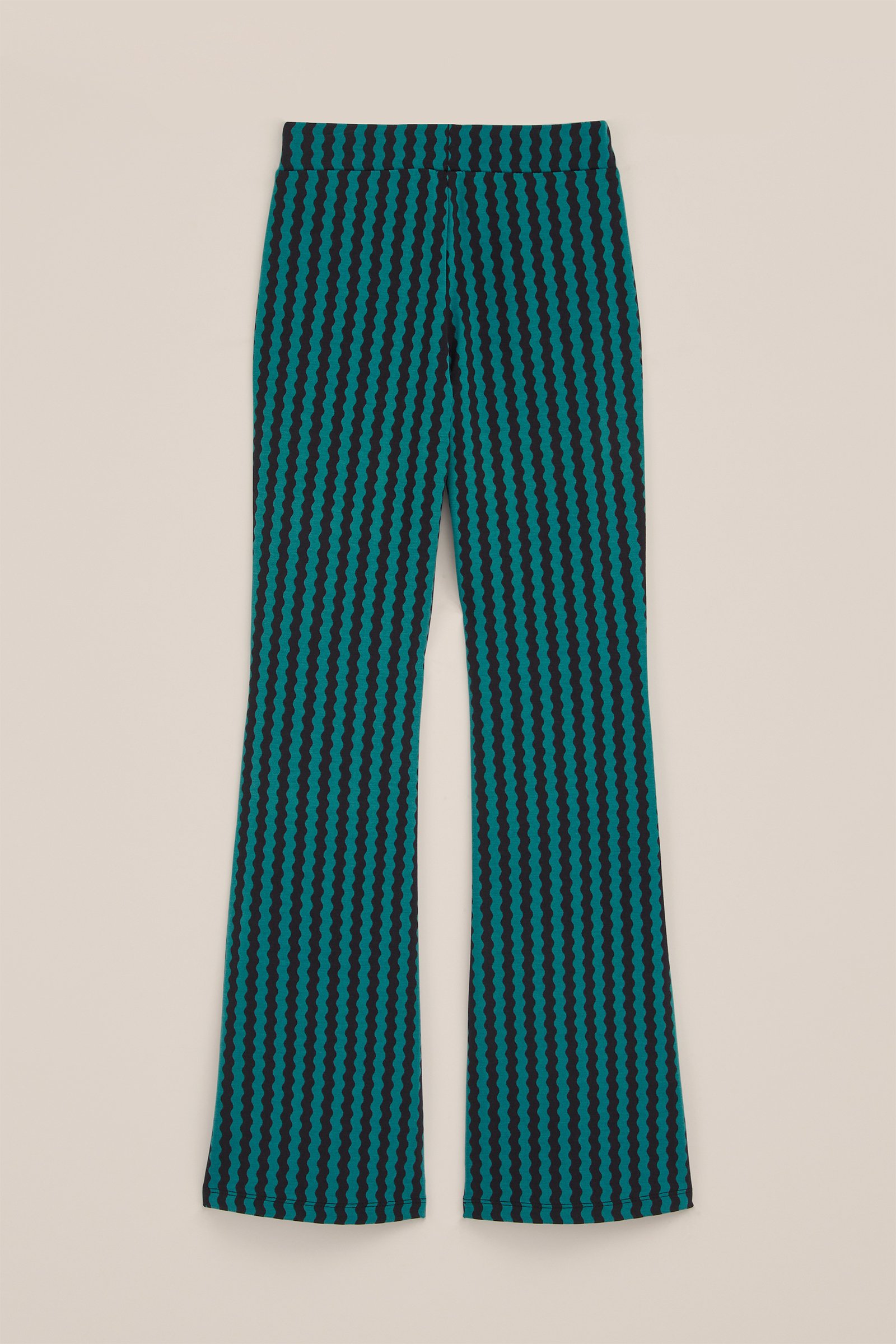 Meisjes flared legging met dessin WE Fashion Petrol