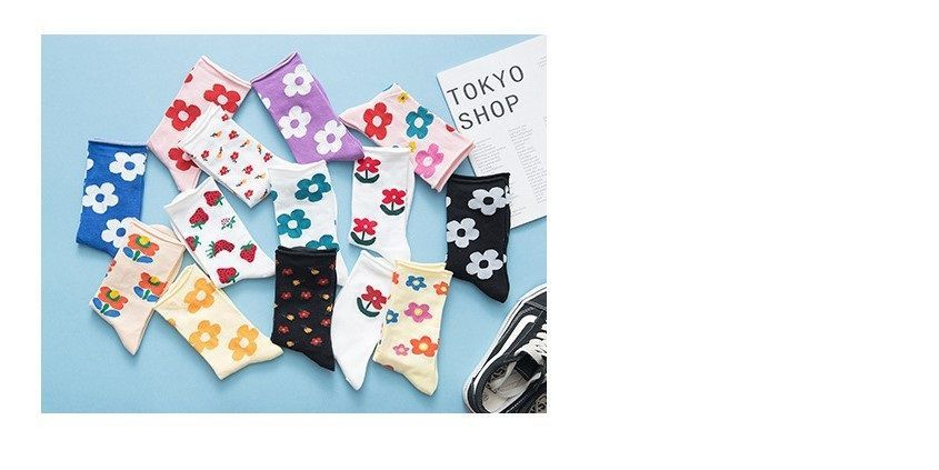 Sayaka - Sokken met bloemenprint