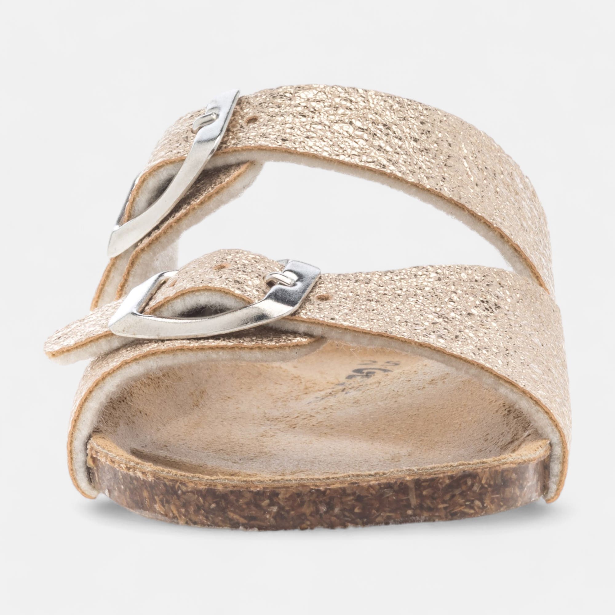 Mules semelle liège Fille or