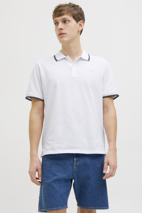 JJ Rebel witte heren polo