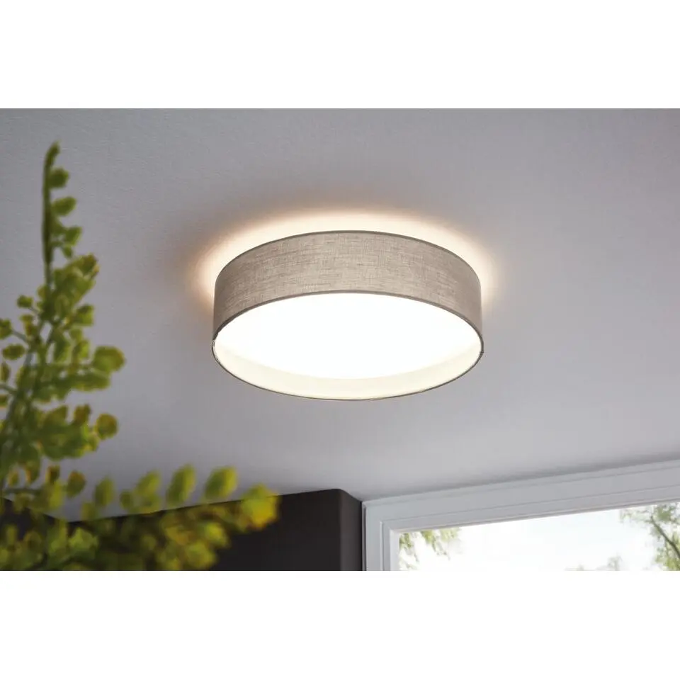 EGLOPasteri-Plafondlamp-LED-Ø32 cm-Wit-Taupe