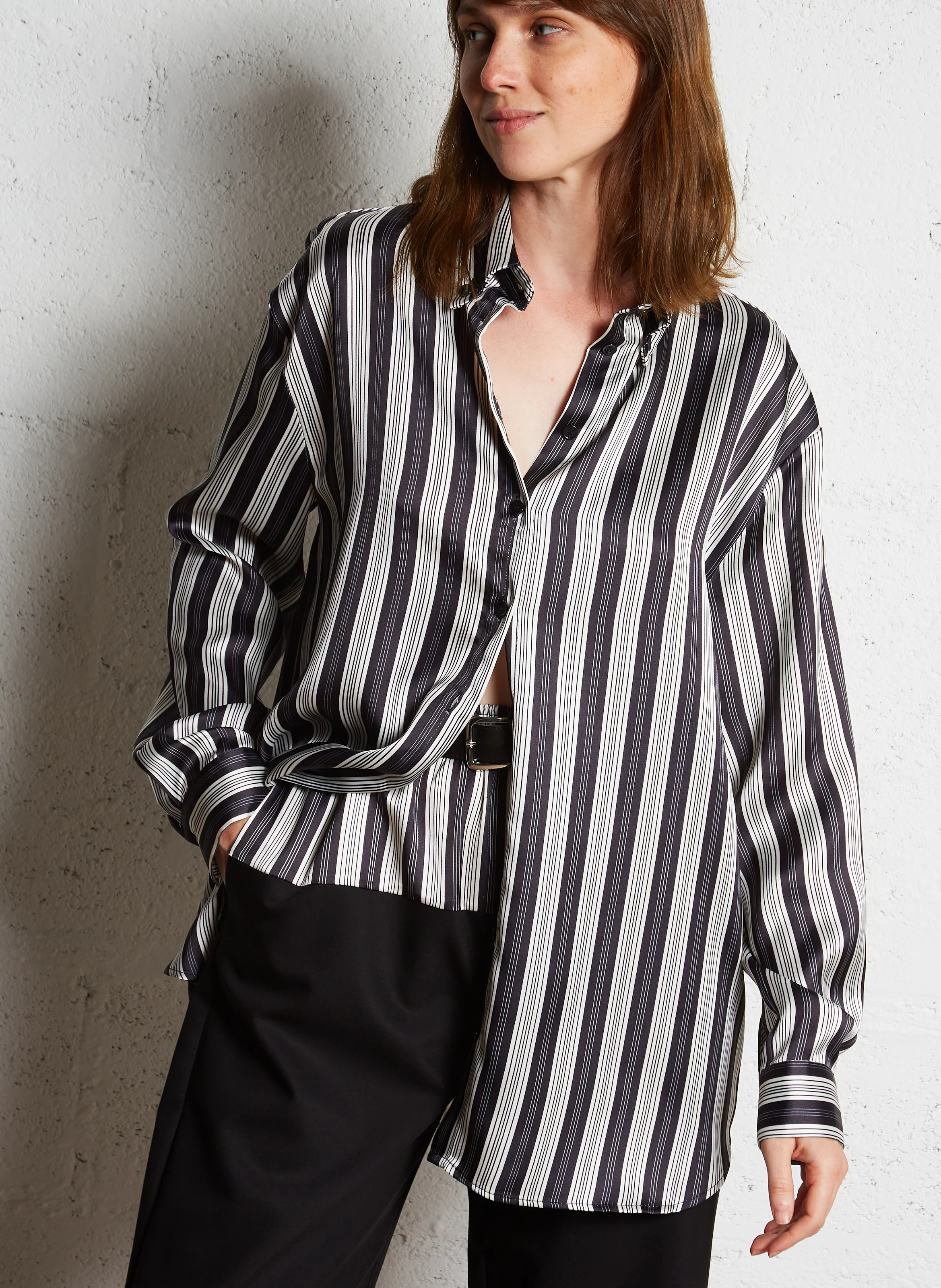 chemise ample à col classique | Blanc