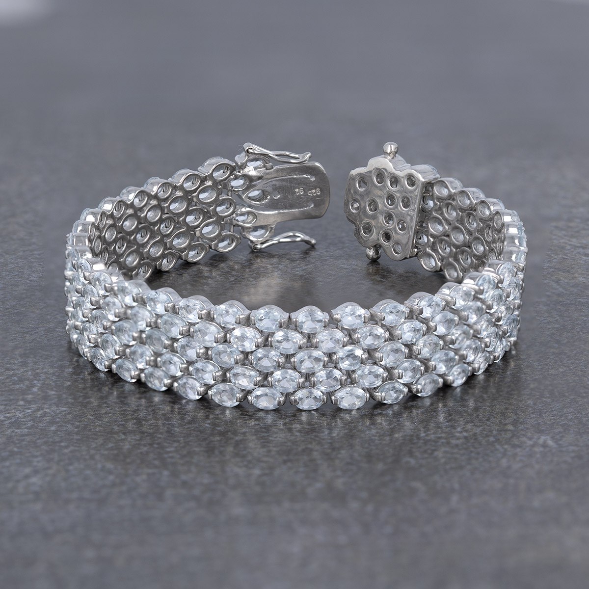 Bracelet Aigue-Marine & Argent 925 - Aden Bijoux