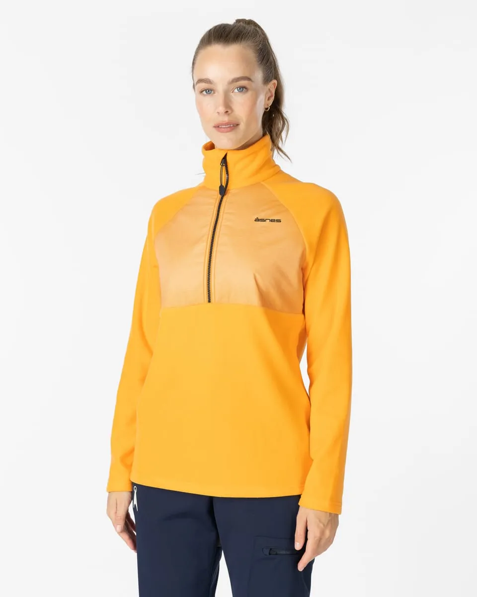Åsnes Vidde Half Zip Fleece Wmn Honeycomb