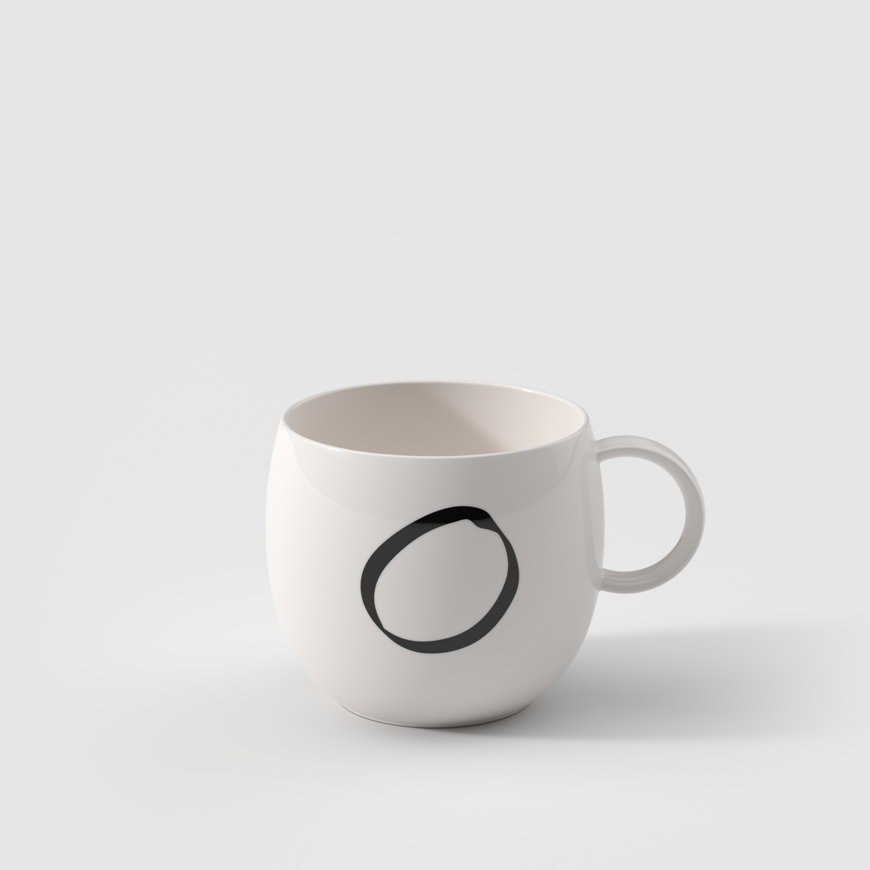 Letters Mug White, 9.9 oz, Premium Porcelain