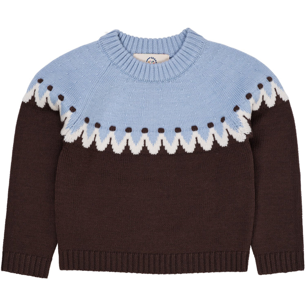 Køb COPENHAGEN COLORS Brown/Blue Combi Cupcake Classic Jumper