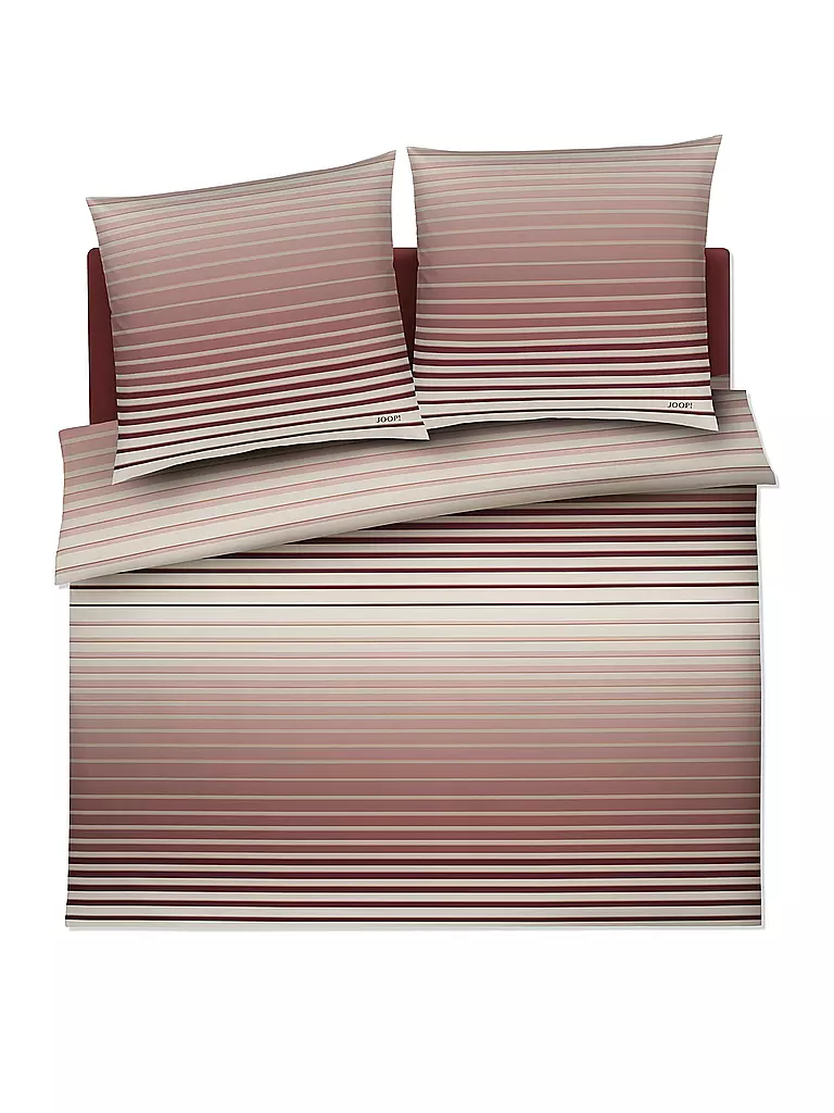 JOOP Satin Bettwäsche SHUTTER 2x70x90cm/200x200cm Rouge dunkelrot