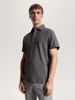 Polo de malha piqué em favo de mel, corte regular