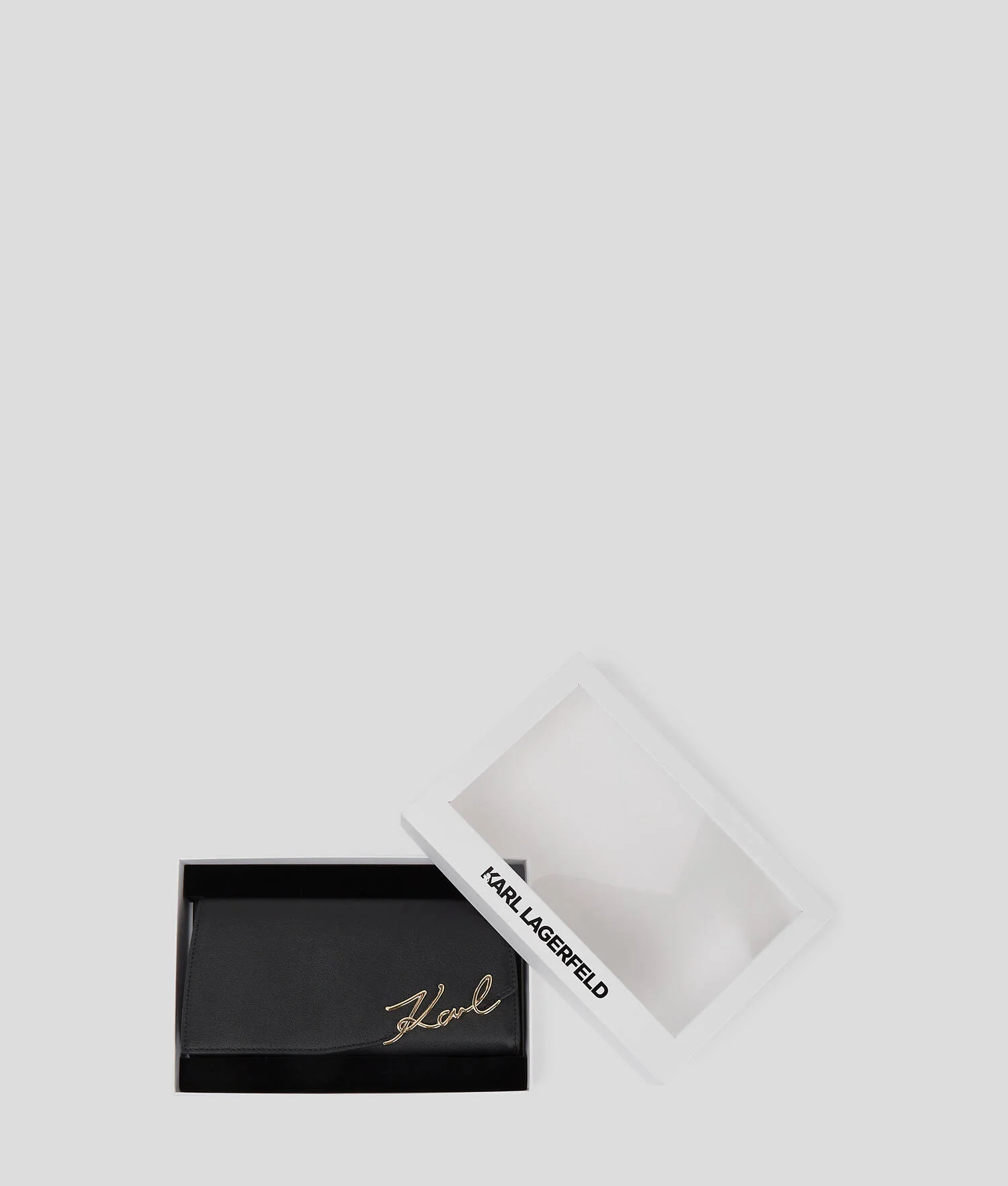 PORTEUILLE AVEC BANDOULIÈRE K/SIGNATURE - Noir/Or