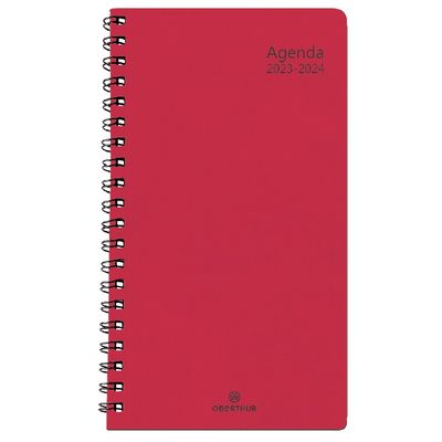 Agenda à spirale Grenade 16 poche - 1 semaine sur 2 pages - fuchsia - Oberthur