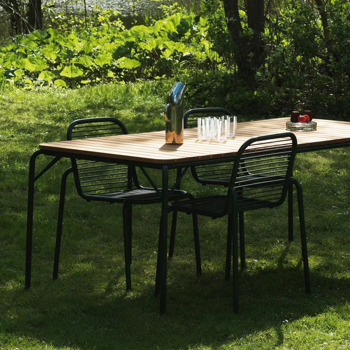 Normann Copenhagen - Vig Outdoor Stuhl, dunkelgrün