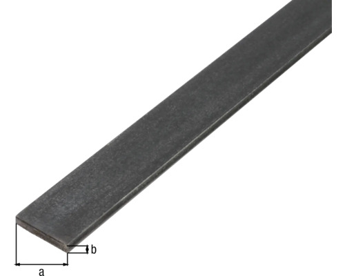 Platte stalen staaf 20x4 mm, 2 m