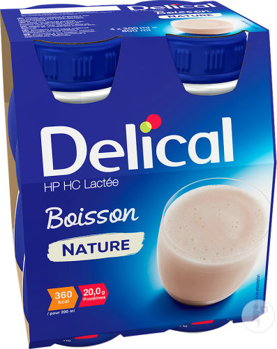 Delical Boisson Nature HP HC Lactée 4x200ml