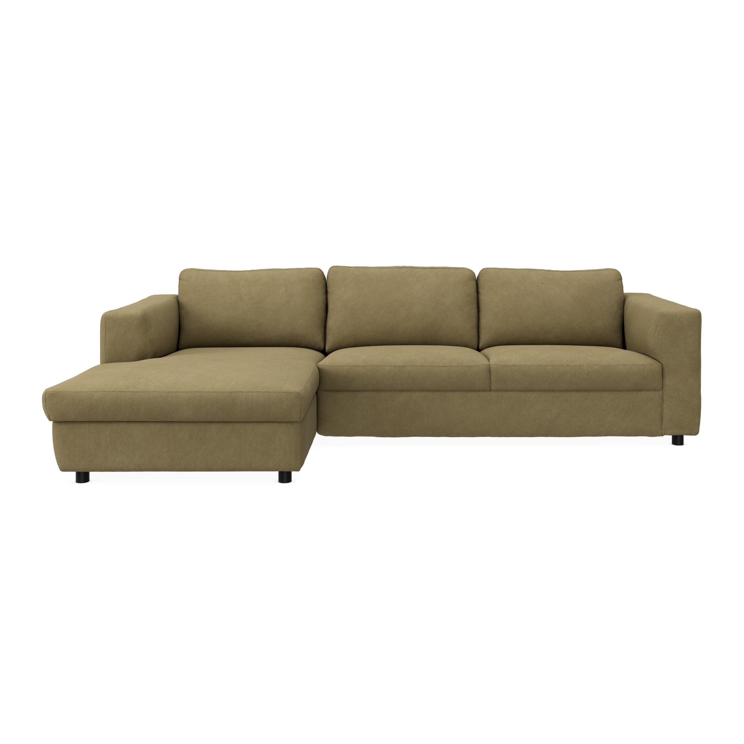 Lean venstrevendt sofa med chaiselong