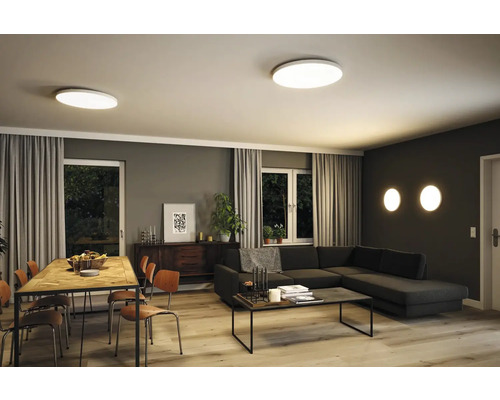 Frameloos LED-paneel, Zigbee dimbaar, 25W, 2000 lm, 3000 K, RGBW-kleurverandering, Ø 40 cm, wit