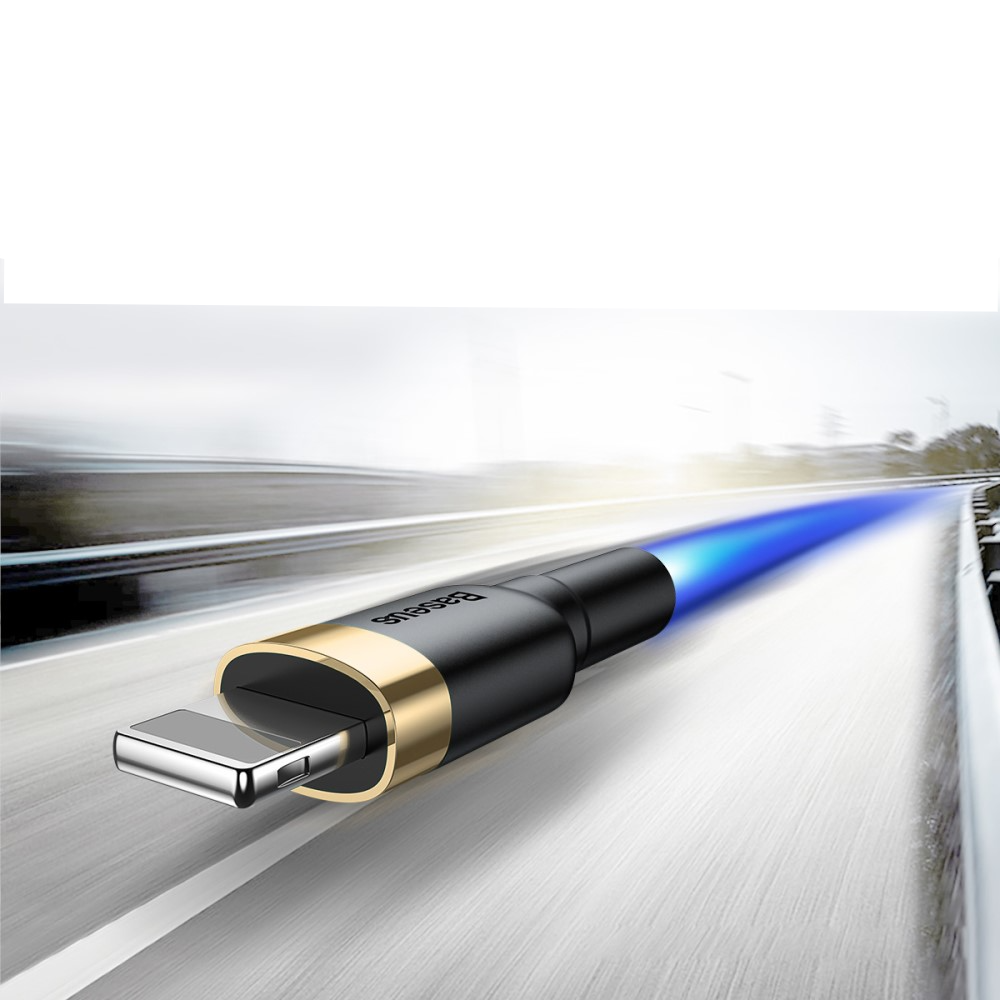 (3m) 2A USB A auf Lightning Ladekabel Datenkabel Nylon Geflecht - Schwarz / Roségold