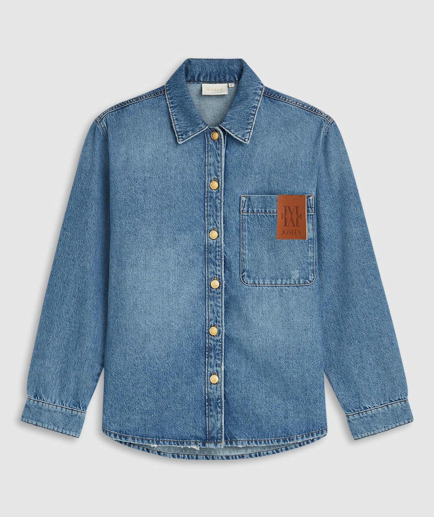 JV-DESSIE oversized denim blouse - blue denim