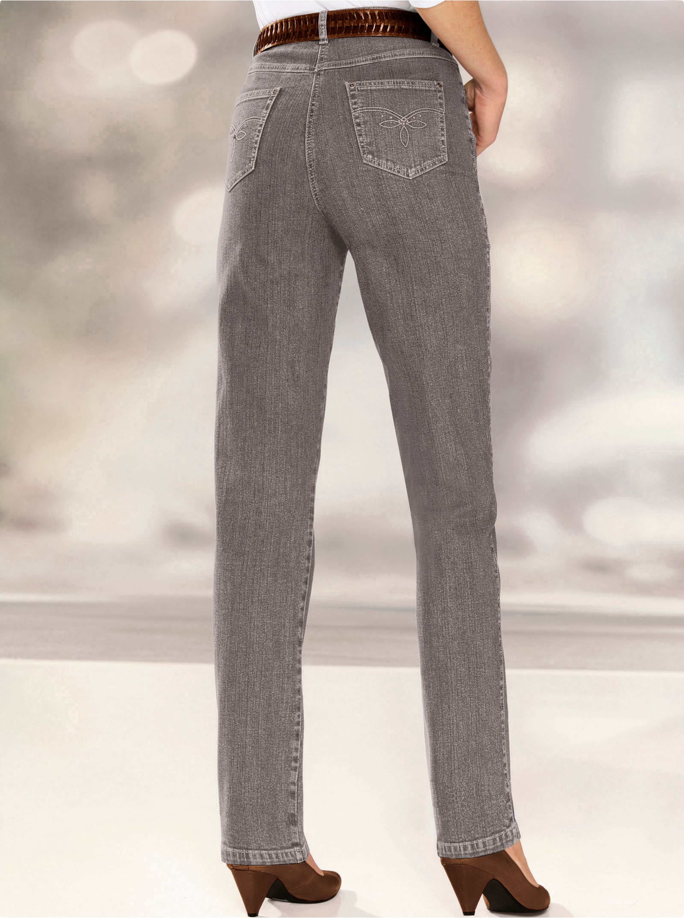 5-Pocket-Jeans in taupe-denim