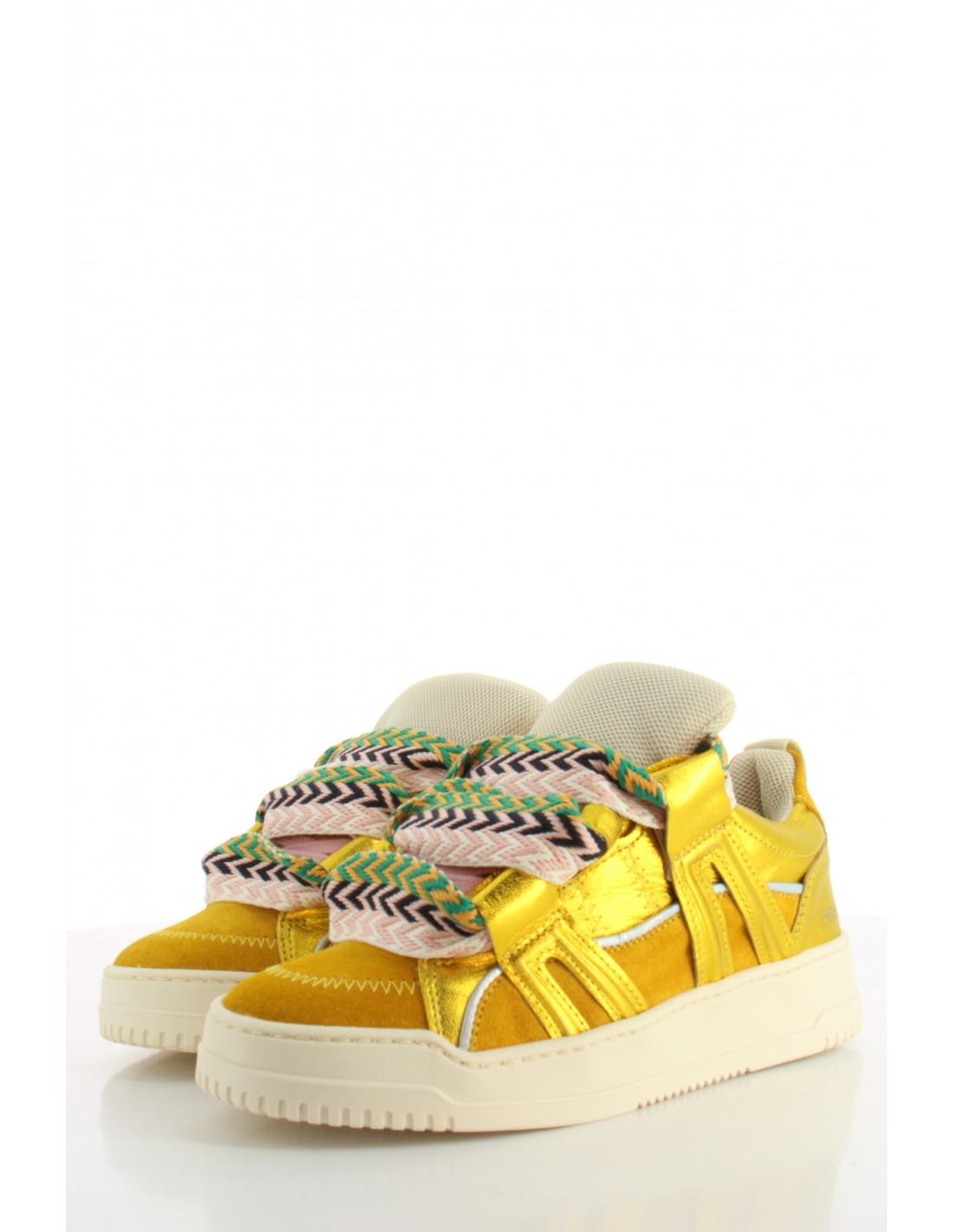 semerdjian Baskets de Ville Femme Inna 11205 Cuir Or