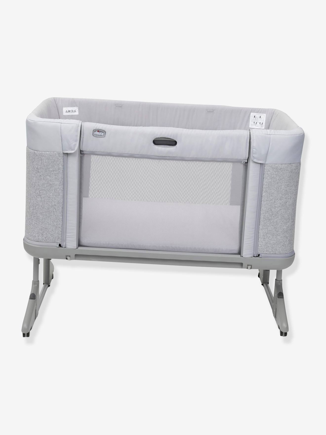 Berço conversível Chicco Next2Me Forever para dormir junto com a família, cinza