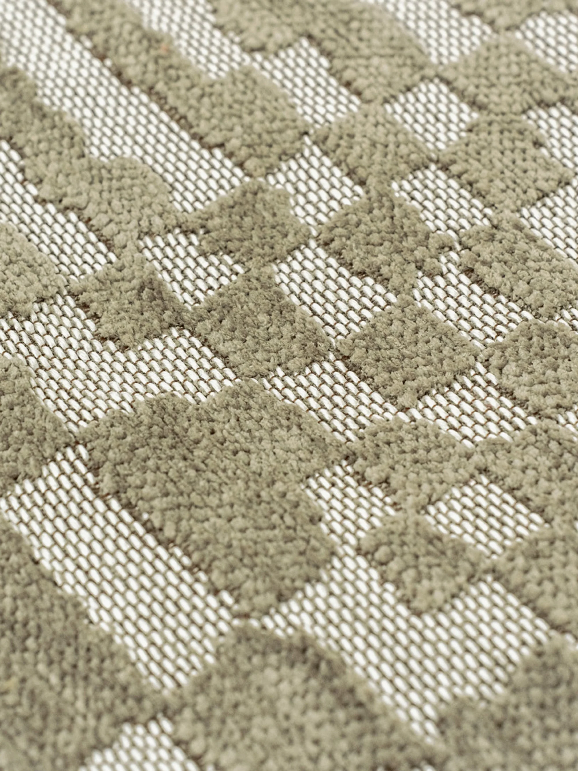Rond jacquard in- & outdoor vloerkleed Berber, wasbaar