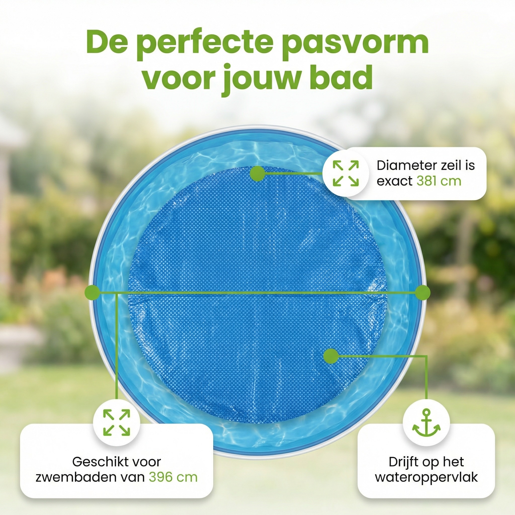 Ways d'luxe ø396 cm solarzeil
