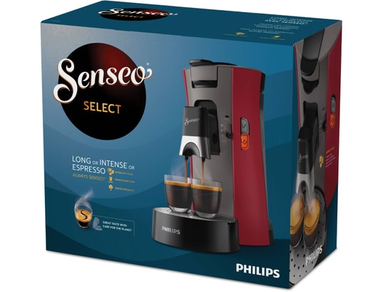PHILIPS - Senseo Select CSA240/91 rouge intense/gris cachemire