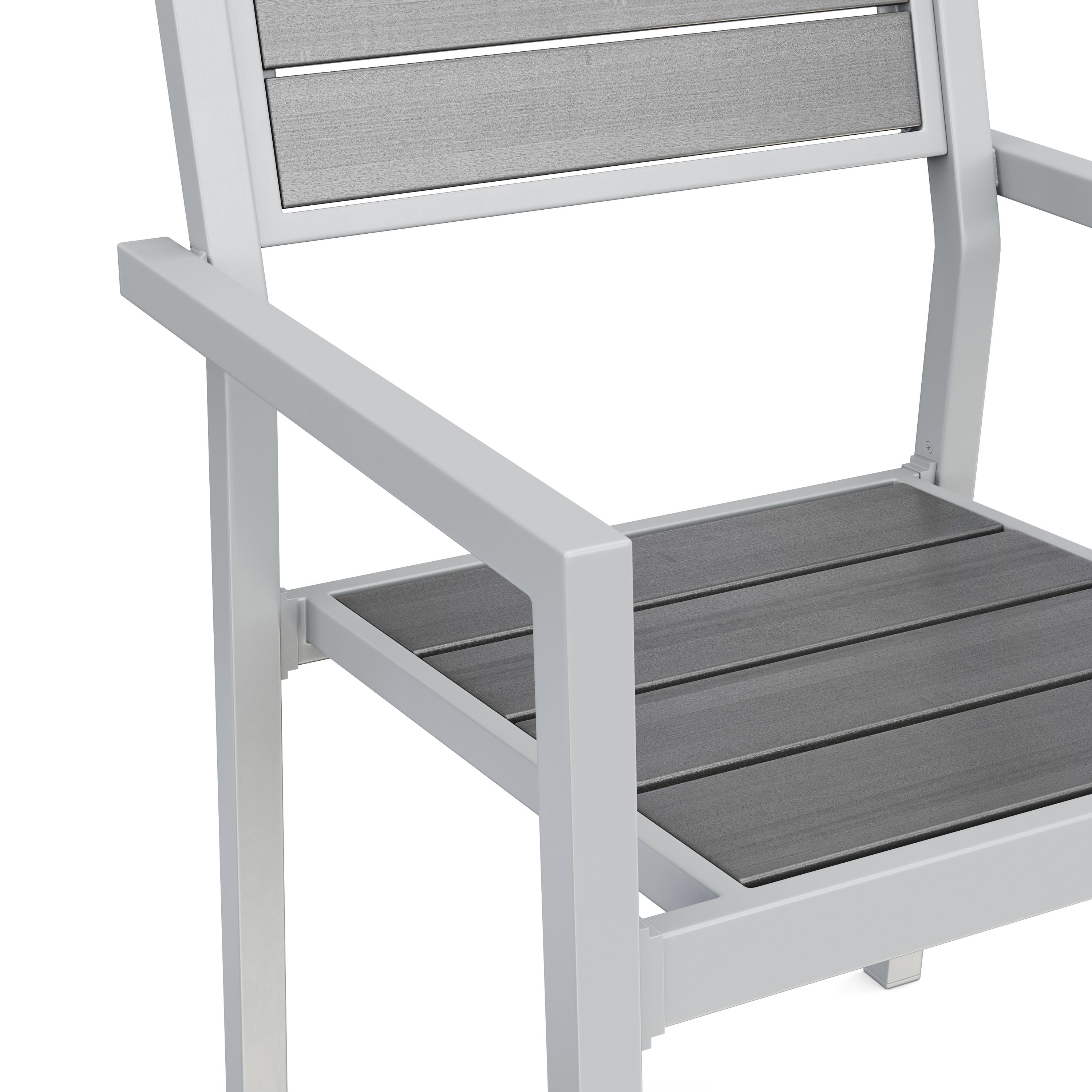 Gartenstuhl PELO 2er Set grau