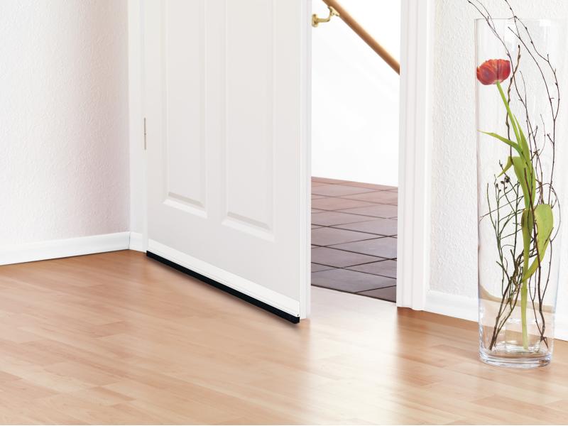 tesa Türdichtschiene MOLL Comfort 1 m x 40 mm Türdichtschiene für Textilböden, 1 m x 43 mm, weiss